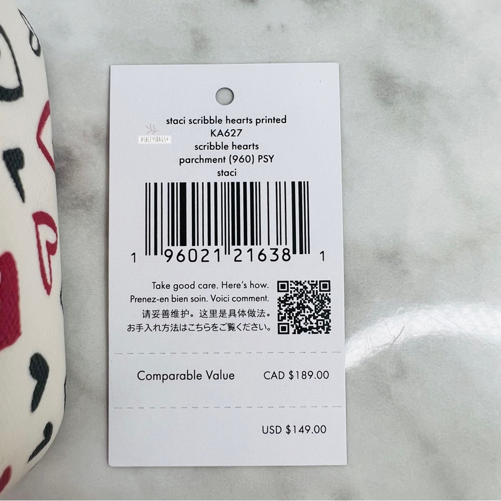 Kate Spade Scribble Heart Staci Boxed Jewelry Holder - Picture 9 of 12